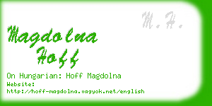 magdolna hoff business card